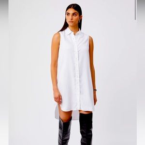 Sleeveless Shirt Dress